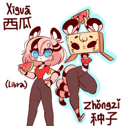 This is a pixiv picture whose title is Xigua And Zhongzi.