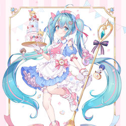 This is a pixiv picture whose title is Hatsune Miku× Milky.