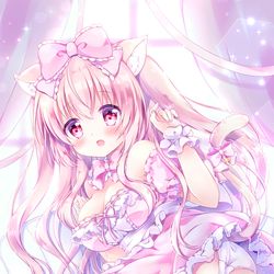 This is a pixiv picture whose title is ねこみみしっぽ.