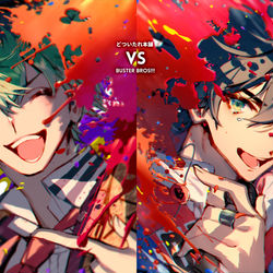 This is a pixiv picture whose title is どついたれ本舗 VS Buster Bros!!!.