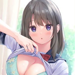 This is a pixiv picture whose title is 自撮りJK.