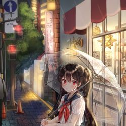 This is a pixiv picture whose title is 雨の日☔️.