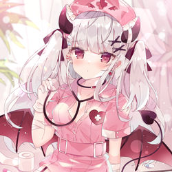 This is a pixiv picture whose title is 悪魔っ娘ナース.