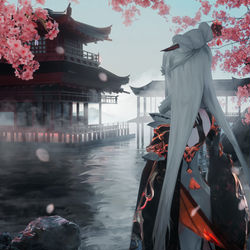 This is a pixiv picture whose title is 凝光· Serein.