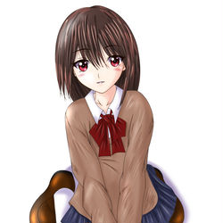 This is a pixiv picture whose title is ぺたんこ座り.