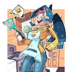 This is a pixiv picture whose title is Milf-Craft.