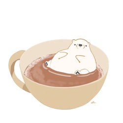This is a pixiv picture whose title is しろくまココア.
