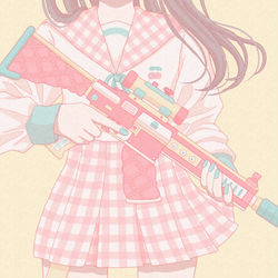 This is a pixiv picture whose title is 🔫🍒.
