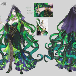 This is a pixiv picture whose title is 仕事絵『ミミカ・モーフ』様３Dモデル用資料.