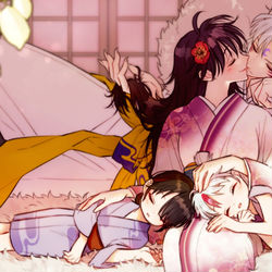 This is a pixiv picture whose title is 夫婦円満／夜叉姫.