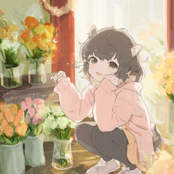This is a pixiv picture whose title is 【skeb】もうすぐ春だね.