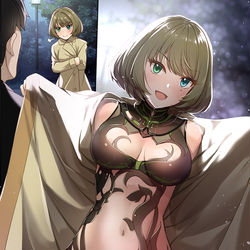 This is a pixiv picture whose title is 【197】「中はすごいんですよ」.
