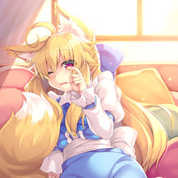 This is a pixiv picture whose title is うたた寝ちはやさん.