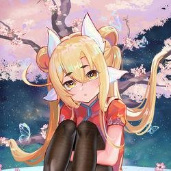 This is a pixiv picture whose title is 摸鱼.