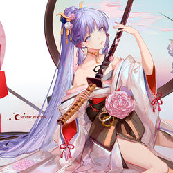 This is a pixiv picture whose title is 神里绫华.