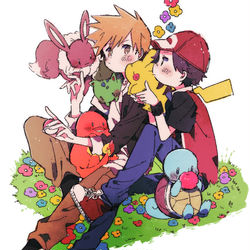 This is a pixiv picture whose title is 仲良く.