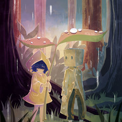 This is a pixiv picture whose title is 雨.