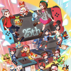 This is a pixiv picture whose title is ポケモン25周年おめでとう！.