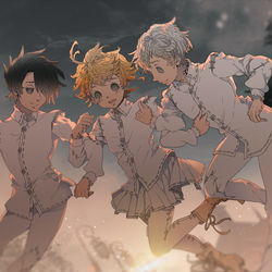 This is a pixiv picture whose title is 第五人格×約束のネバーランドコラボイベント.