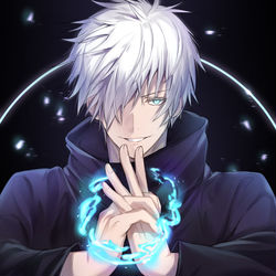 This is a pixiv picture whose title is Gojo.