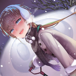 This is a pixiv picture whose title is 冬のゴッホちゃん.