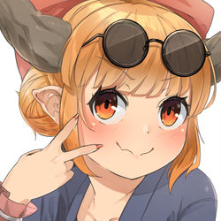 This is a pixiv picture whose title is 変装萃香ちゃん.