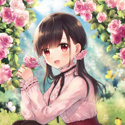 This is a pixiv picture whose title is バラの香りの女の子.