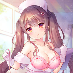 This is a pixiv picture whose title is 体温を上げたいナースさん.