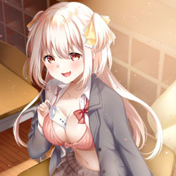 This is a pixiv picture whose title is 『後輩くんも一緒に【卒業式】しよっ♪』.