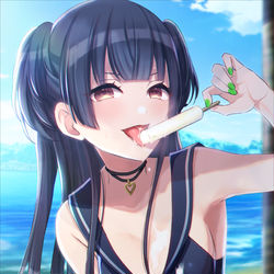 This is a pixiv picture whose title is 水着冬優子.