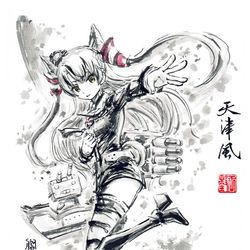 This is a pixiv picture whose title is 【極道畫師】天津風（貳）.