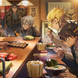 This is a pixiv picture whose title is 寒中お見舞いラーメン.