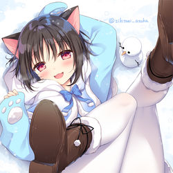 This is a pixiv picture whose title is 雪合戦.