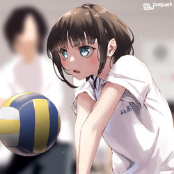 This is a pixiv picture whose title is レシーブ失敗.