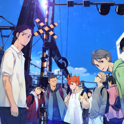 This is a pixiv picture whose title is 烏野排球部お出かけ中.