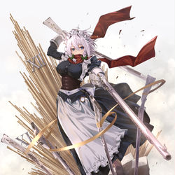 This is a pixiv picture whose title is 十六夜咲夜.