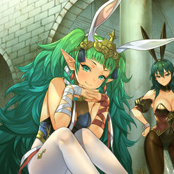 This is a pixiv picture whose title is 兎ソティスと兎ベレス.