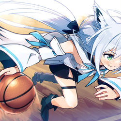 This is a pixiv picture whose title is バスケフブキちゃん.