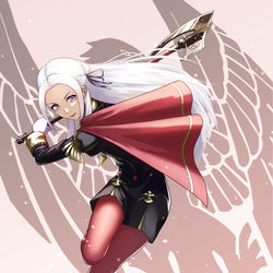 This is a pixiv picture whose title is 黒鷲を継ぐものエーデルガルト.