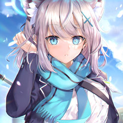 This is a pixiv picture whose title is ブルアカ　シロコ.