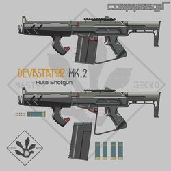 This is a pixiv picture whose title is Devastator Mk.2.