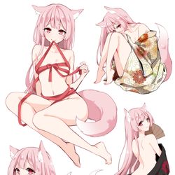 This is a pixiv picture whose title is 【リクエスト】狐耳の女の子.