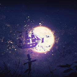 This is a pixiv picture whose title is Night Flight.