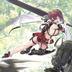 This is a pixiv picture whose title is 冒険者一夜ちゃん.