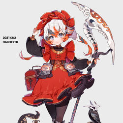 This is a pixiv picture whose title is 赤メイドさん.