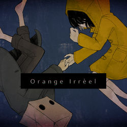 This is a pixiv picture whose title is 【手描き】オレンジイレエル【リトルナイトメア2】に使った絵まとめ.