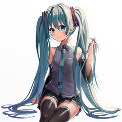 This is a pixiv picture whose title is Miku.