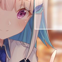 This is a pixiv picture whose title is 「またね」.