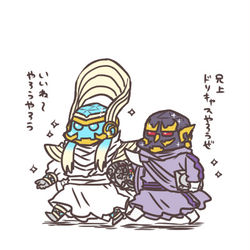 This is a pixiv picture whose title is 仲のいいオラディンとガルザ.