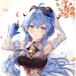 This is a pixiv picture whose title is 甘雨.